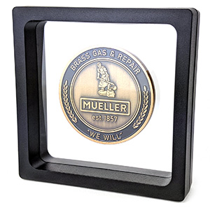Get one FREE floating coin presentation case with every order!